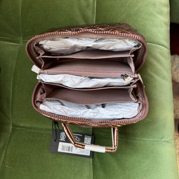 NWT MZ Wallace Metro Accordion Cosmetic, Metallic Lacquer, Copper - Picture 7 of 8